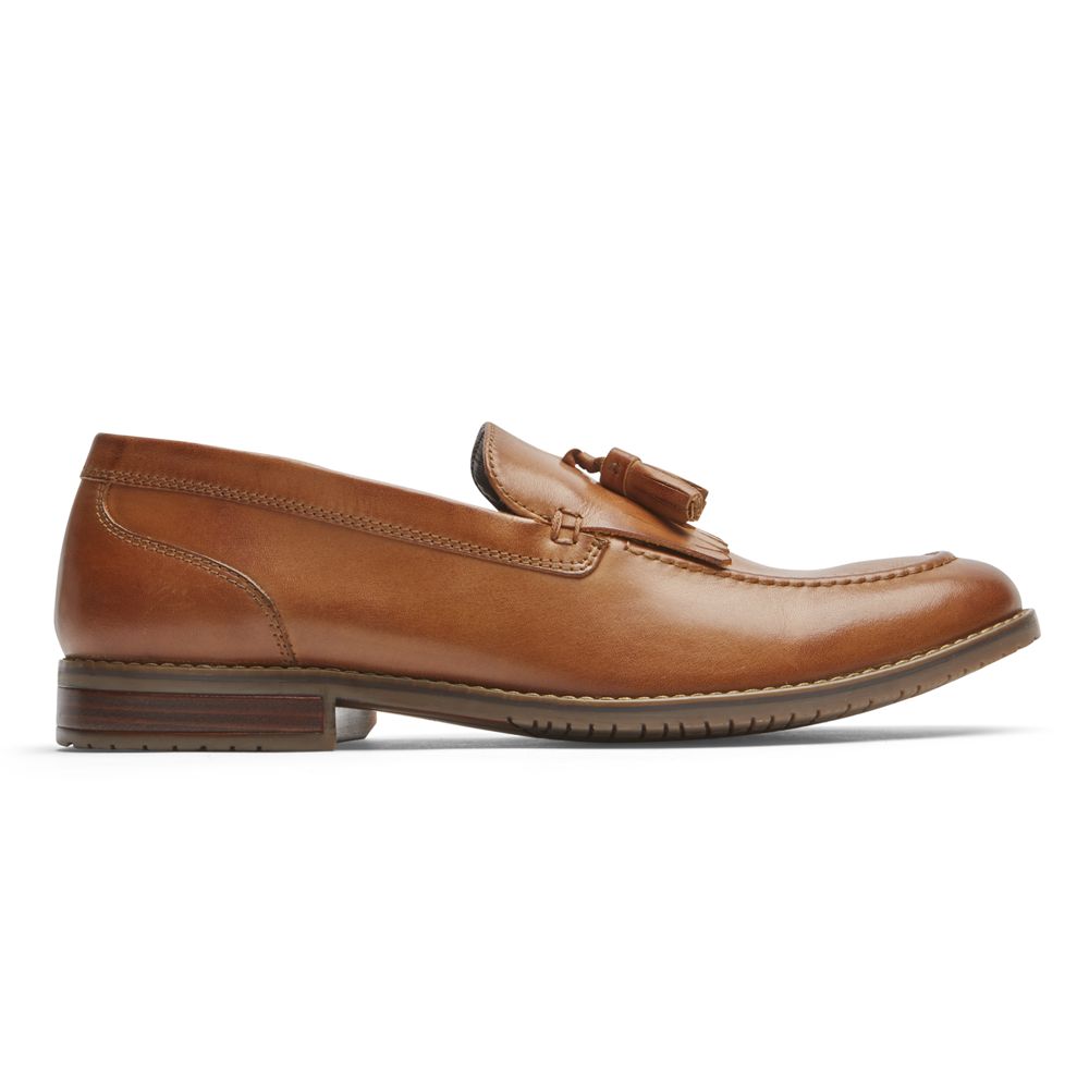 Rockport Canada Style Purpose 3 Tassel Slip-Ons - Mens Loafers Cognac (WQO719458)